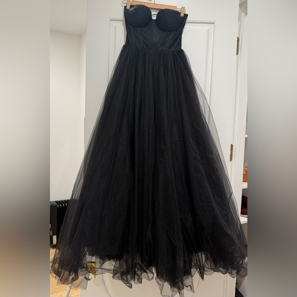 Milla Black Tulle Maxi Dress with Corset Bustier